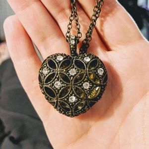 Heavy, Brass Heart Pendant